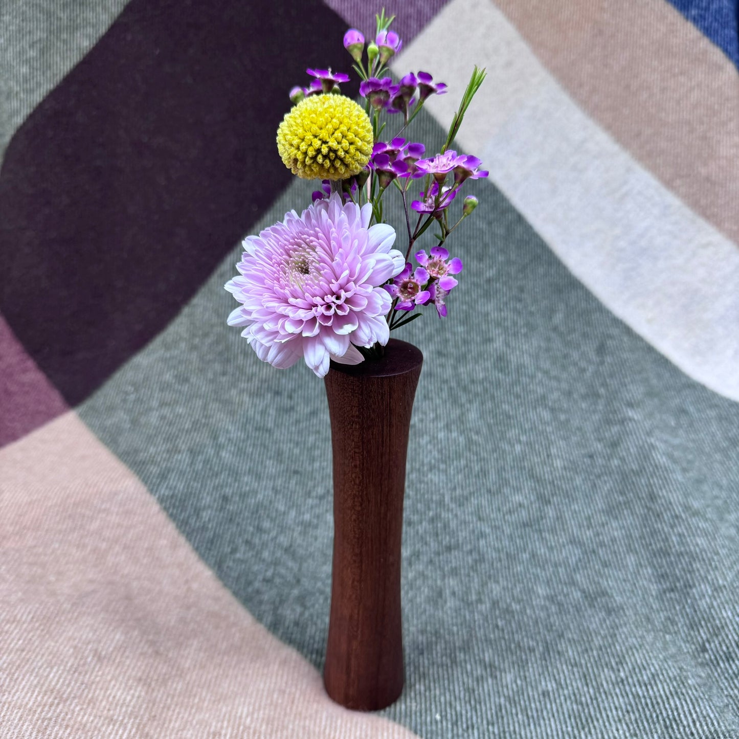 Skinny Walnut bud vase